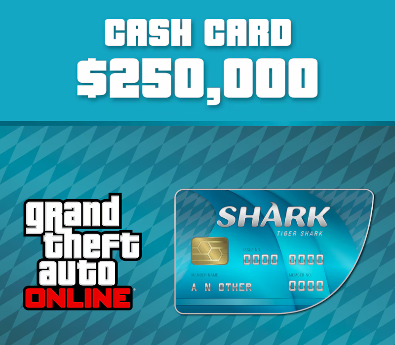 Grand Theft Auto Online - $250,000 Tiger Shark Cash Card cover art