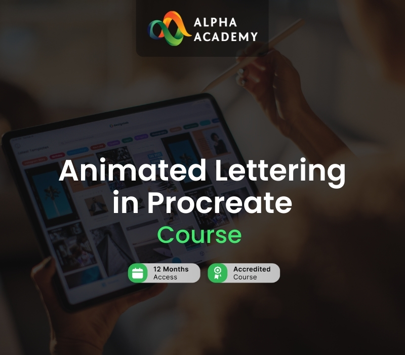 Animated Lettering in Procreate Alpha Academy cover art