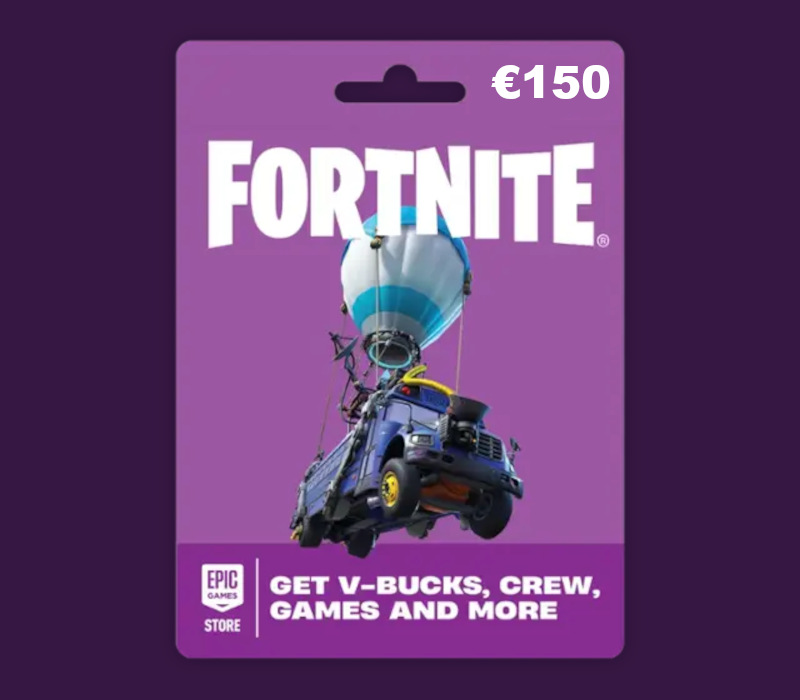 Fortnite EUR 150 PC Epic Games Gift Card DE cover art