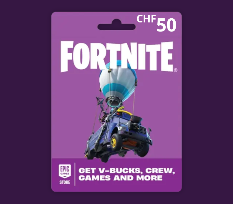 Fortnite CHF 50 PC Epic Games Gift Card CH cover art