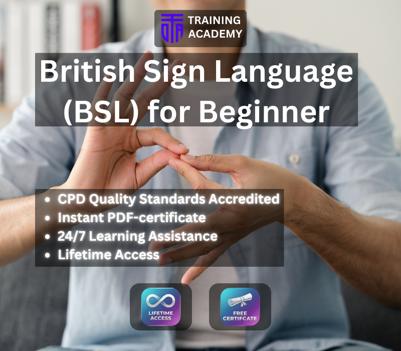 British Sign Language (BSL) for Beginner Course Online Training Academy cover art