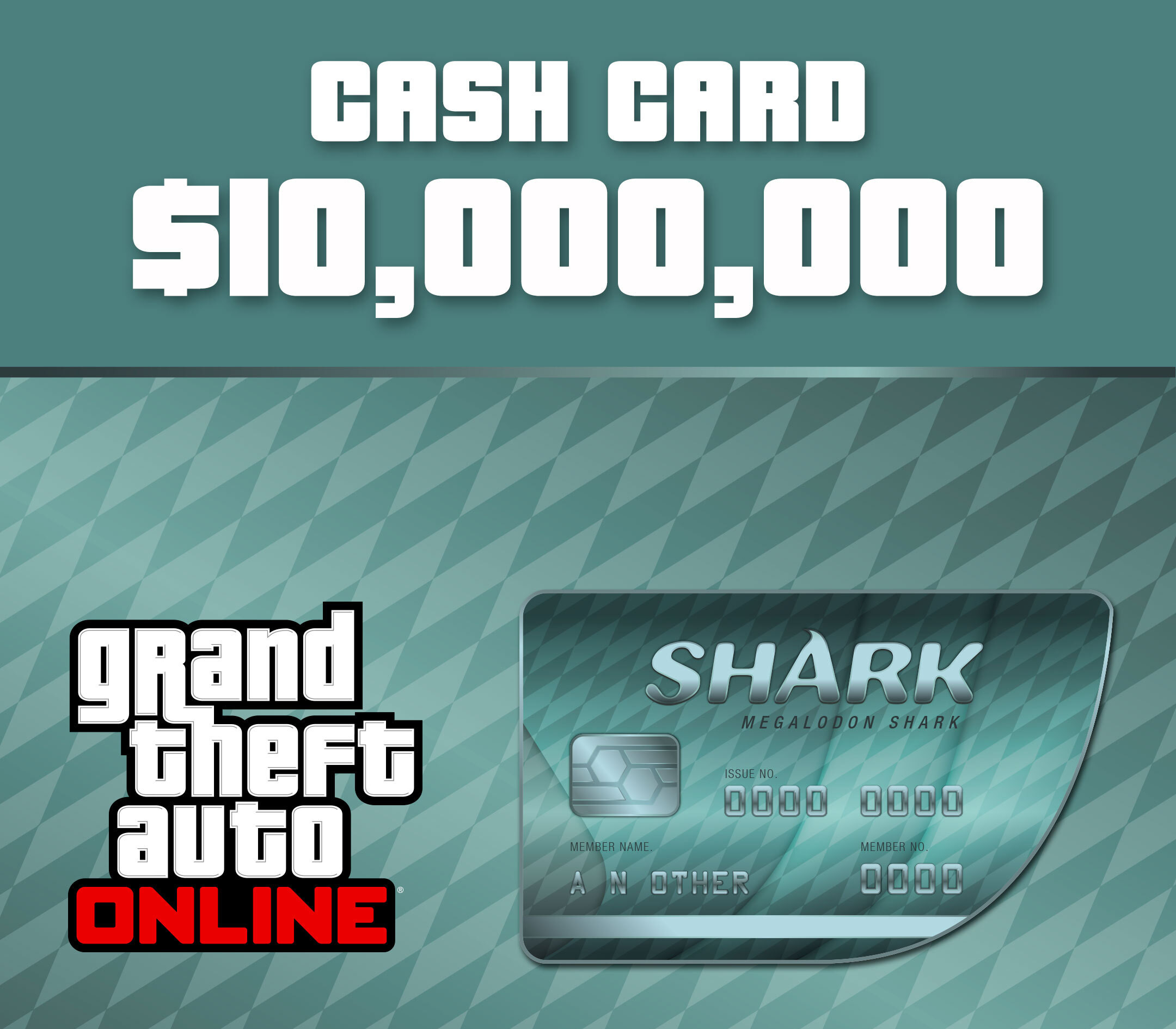 Grand Theft Auto Online - $10,000,000 Megalodon Shark Cash Card cover art